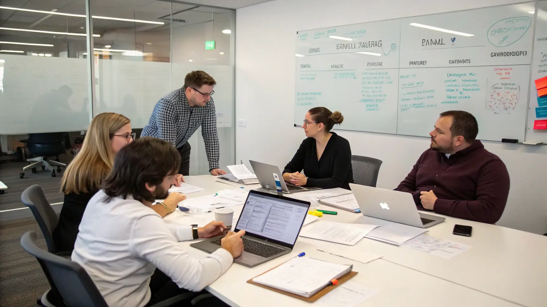 Team in the SEO project meeting